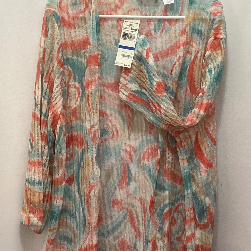 NWT - Macy’s $64 tag - Alfred Dunner - Top Size XL - Blue and Coral